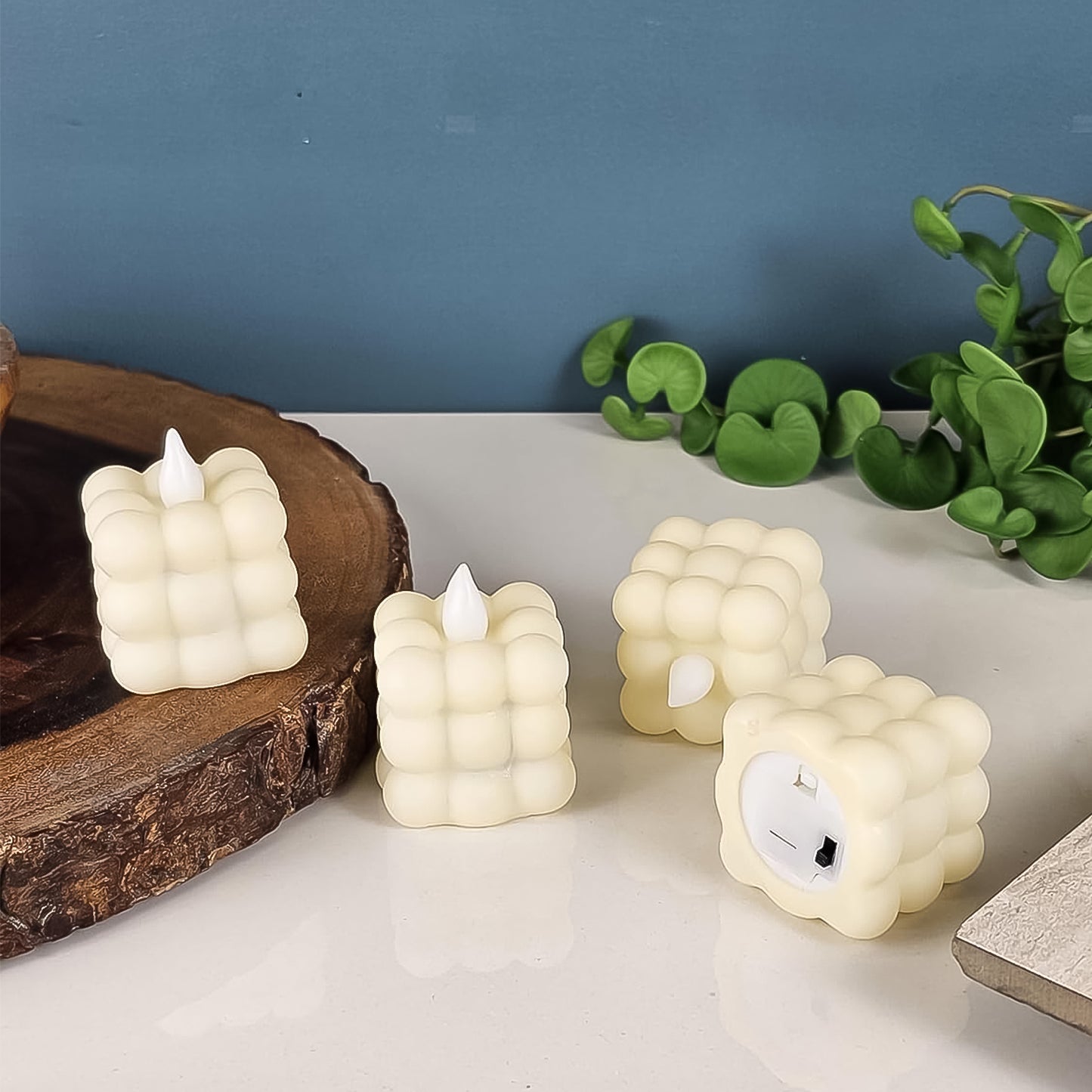 24 Pc LED Flameless Cube Candles - Safe Decorative Lights for Home & Events - Happy Price - Image 6