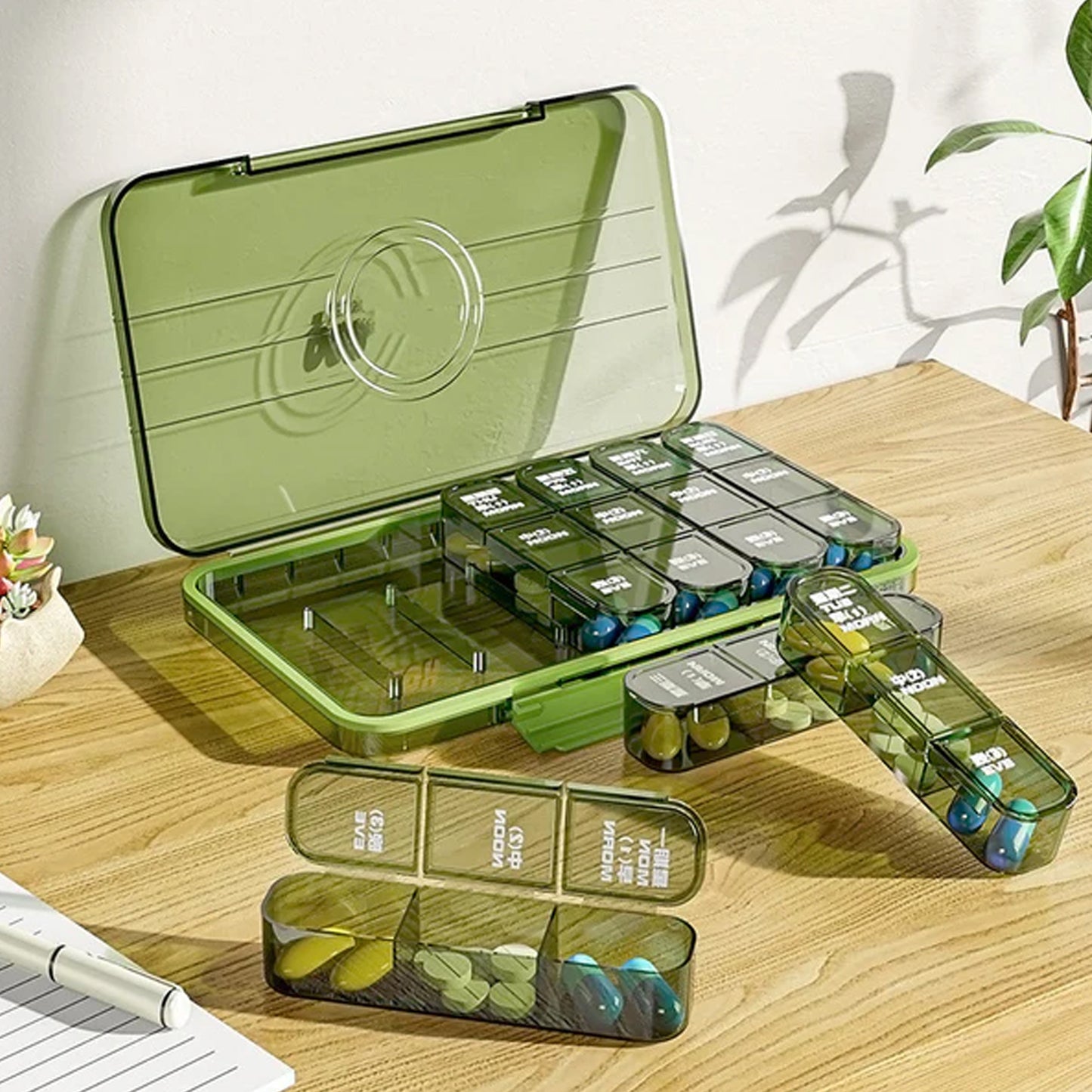 Portable Weekly Pill Box Organiser Daily Pill Keeper 21 Grid Container (1 Pc) - Happy Price - Image 5