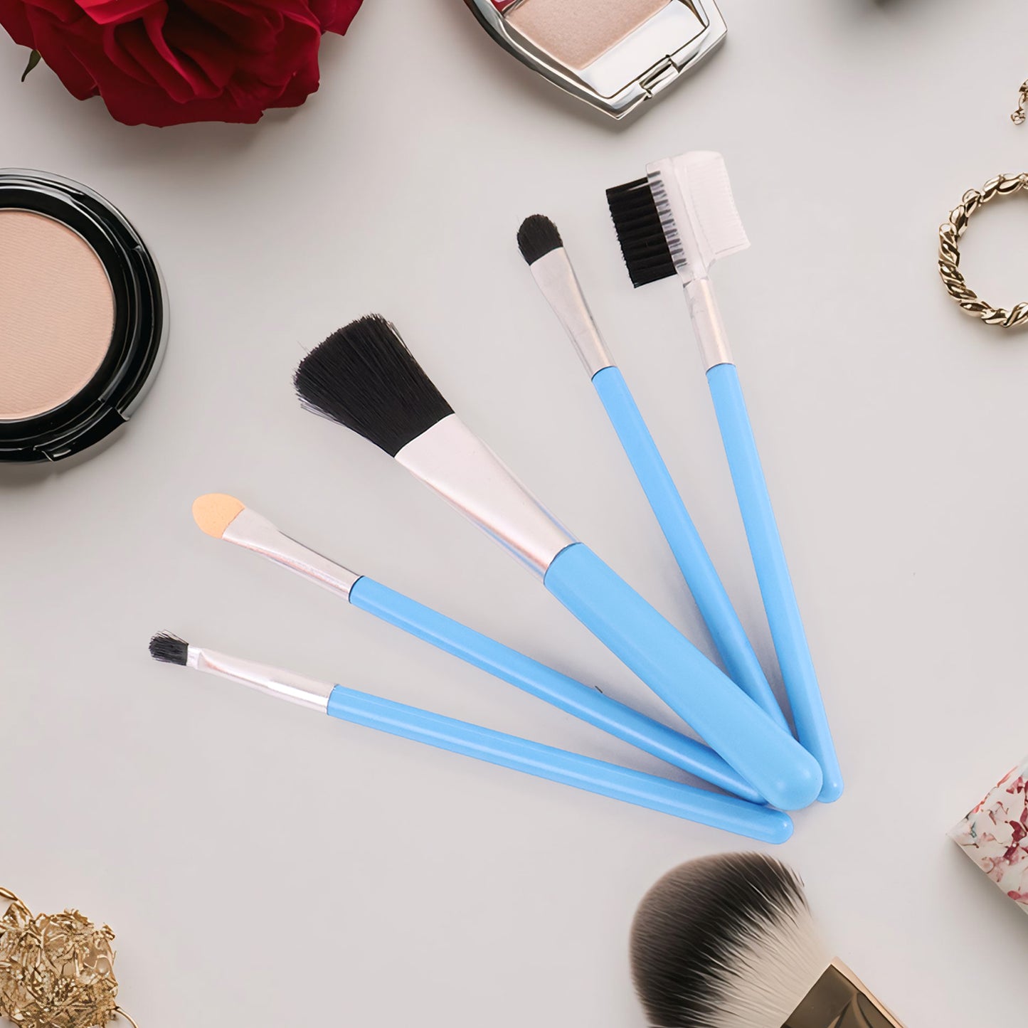 Makeup Brushes Kit (Pack Of 5) - Happy Price - Image 4