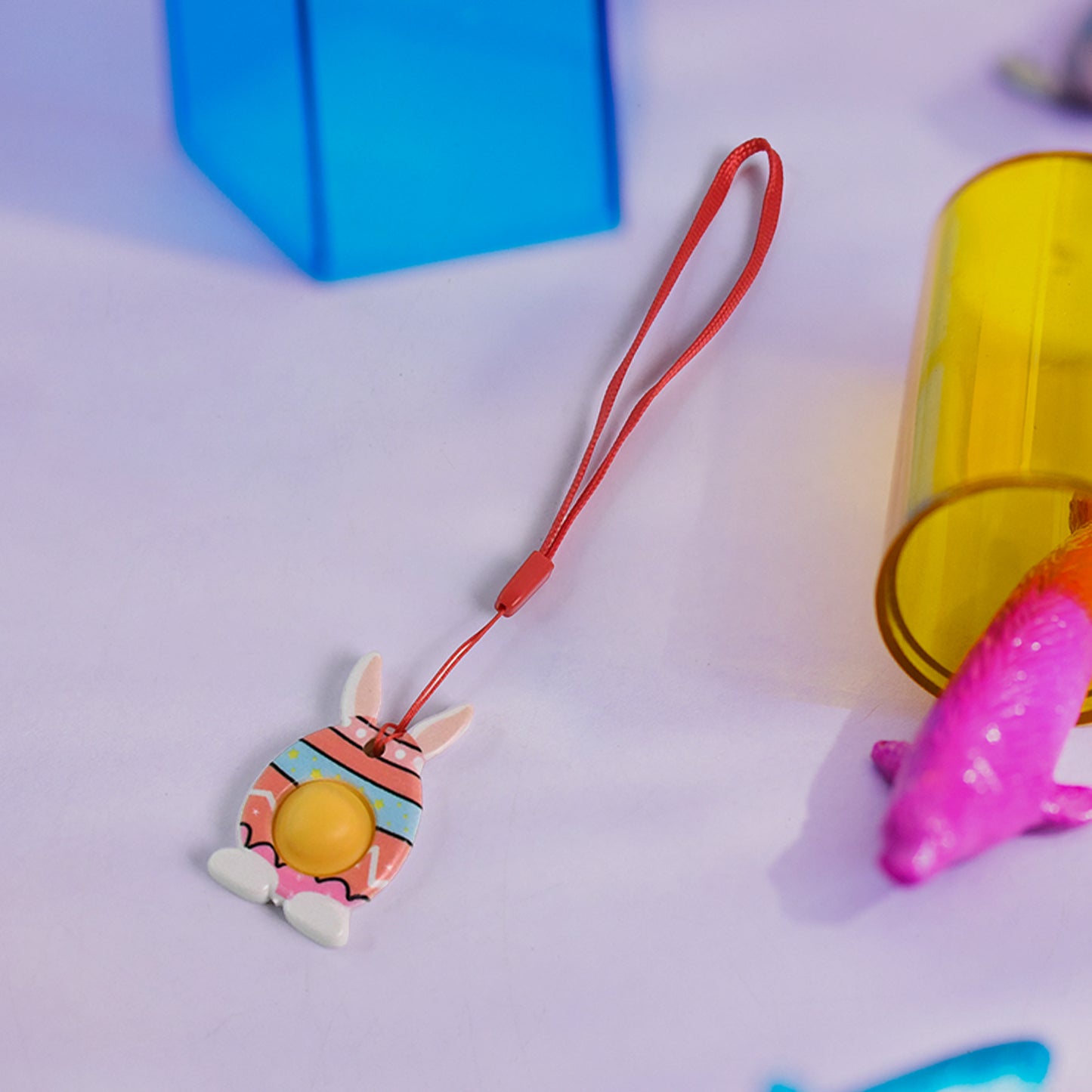 Cute Bunny-shaped Pop It Fidget Toy Keychain (1 Pc) - Happy Price - Image 3