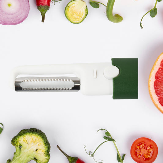 Multifunctional Peeler Two In One Fruit Knife Fruit And Vegetable Cutting Knife+sawtooth Peeler Apple Carrot Potato Fruit Slice Antiskid - Happy Price - Image 1