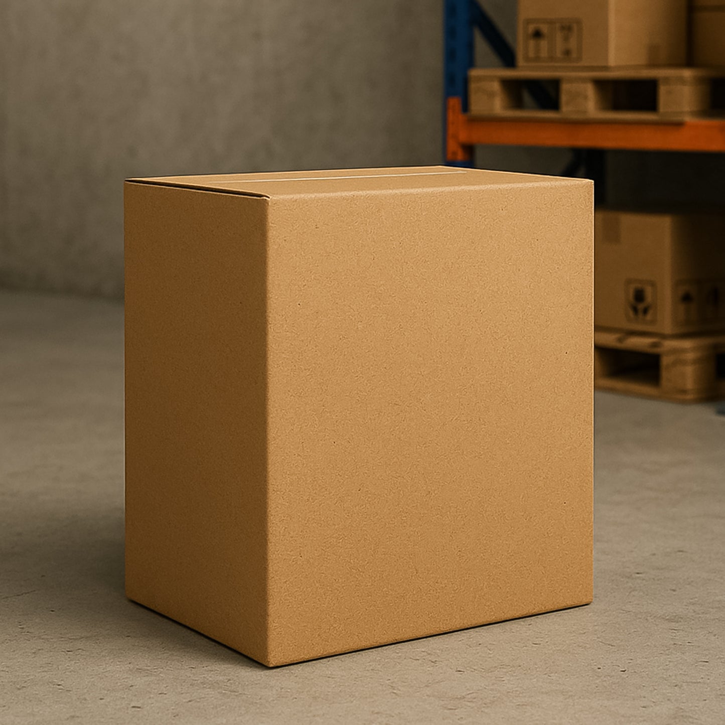 Heavy-Duty Corrugated Packing Box - Brown, 68x56x38cm (1 Pc)