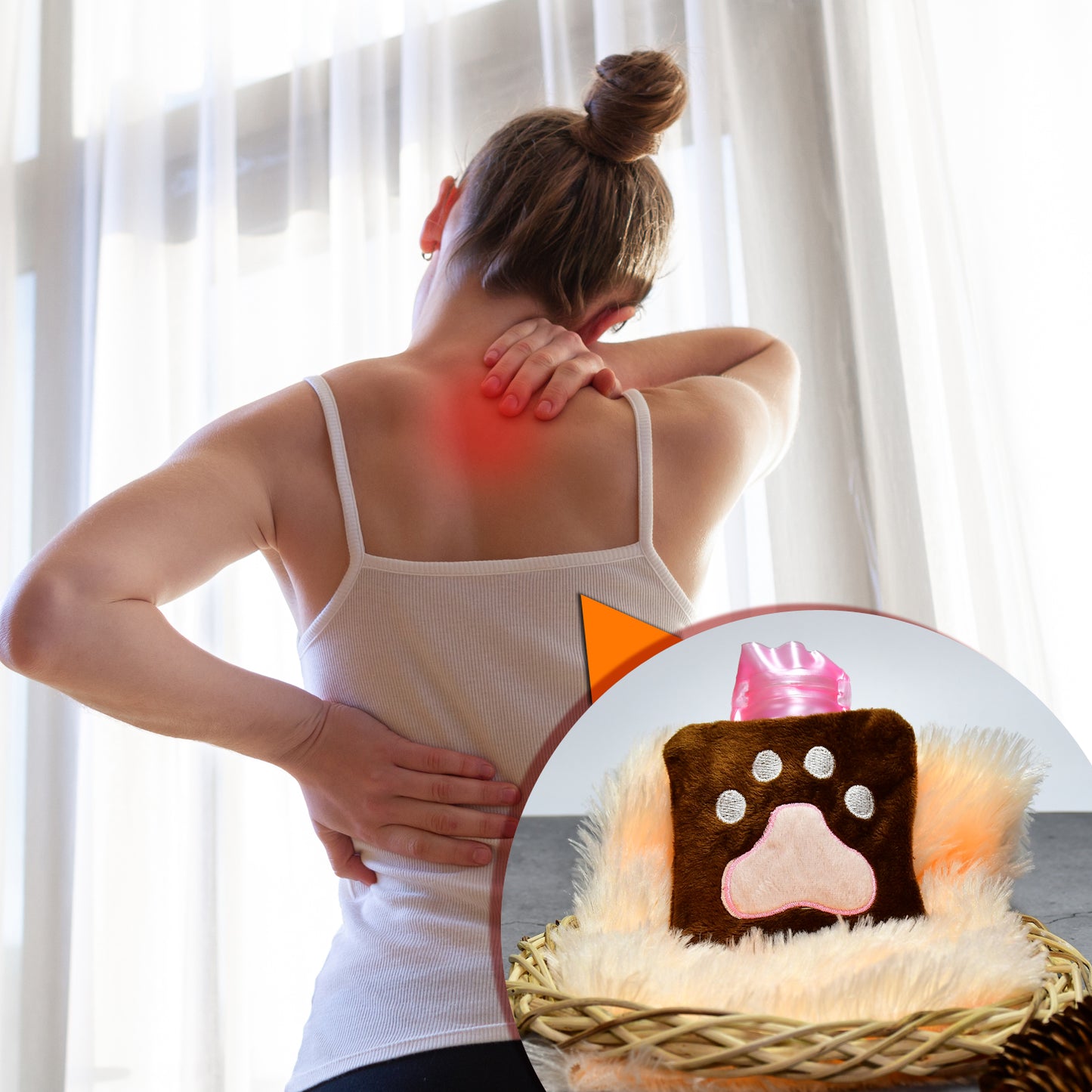 Paw Print Small Hot Water Bag With Cover For Pain Relief Neck Shoulder Pain And Hand Feet Warmer Menstrual Cramps. - Happy Price - Image 2