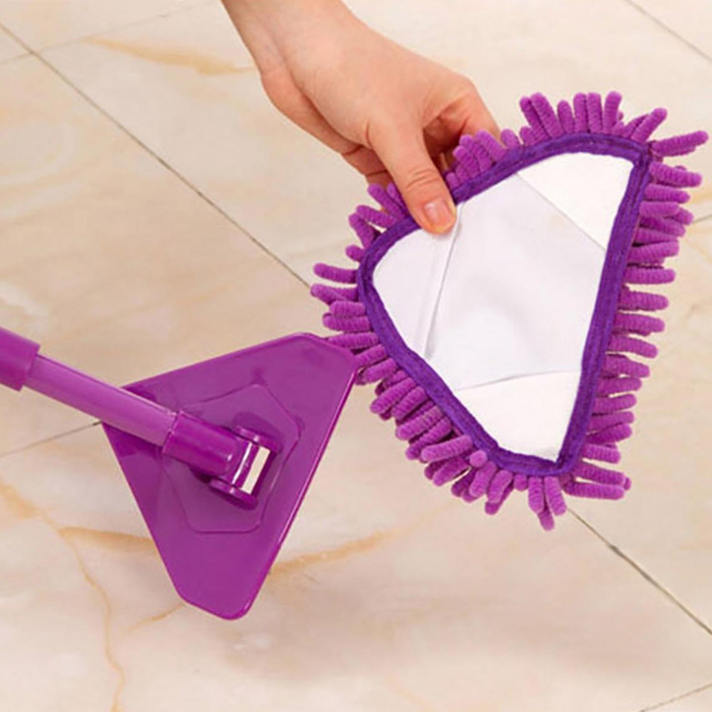 Stainless Steel Road Adjustable Triangle Mop Used For Cleaning Dusty And Wet Floor Surfaces And Tiles. - Happy Price - Image 6