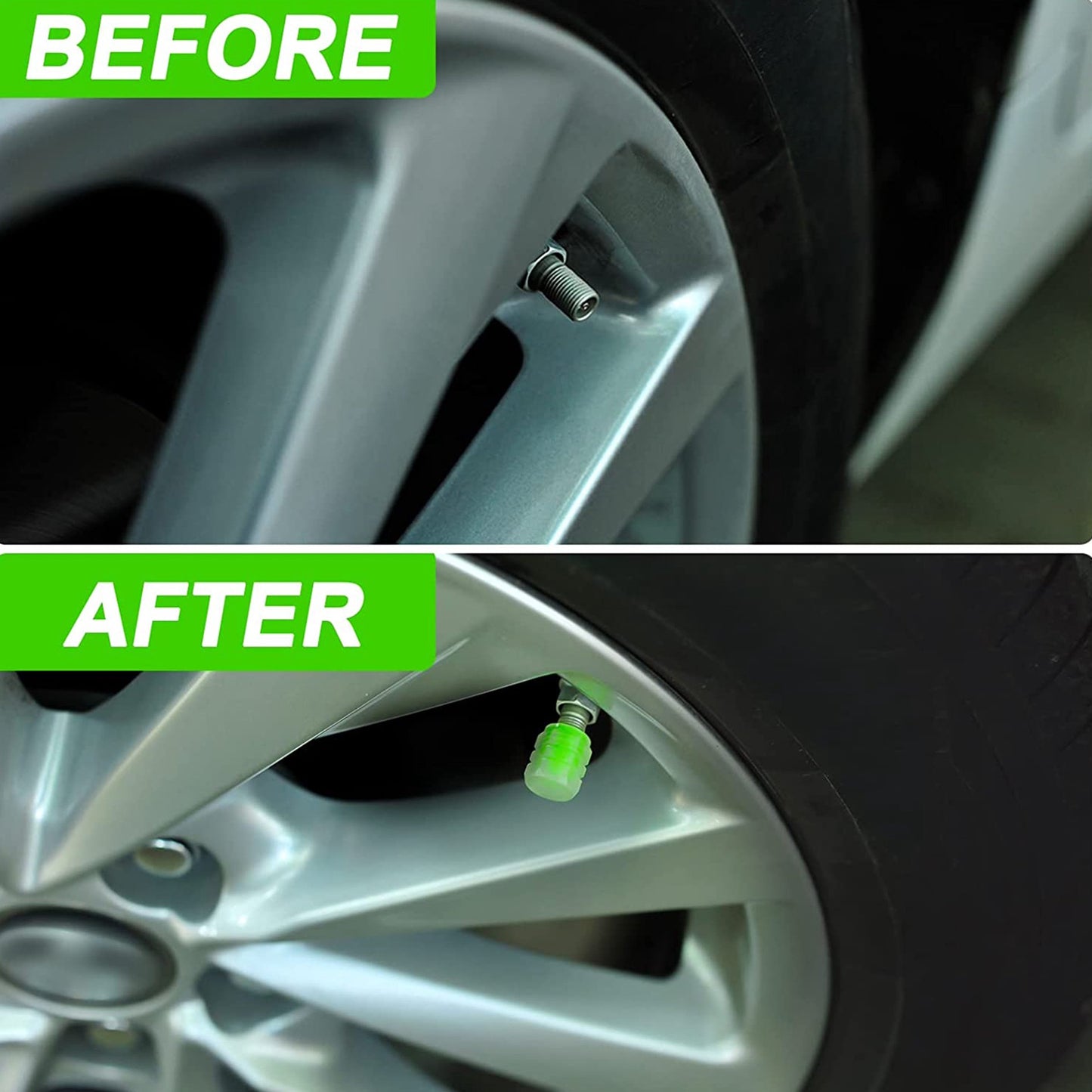 Tyre Valve Caps Luminous Glow Car Tire Air Stem Valve Cap Covers ( 4 Pcs ) - Happy Price - Image 5