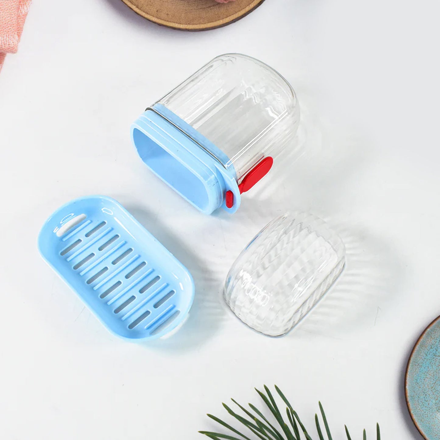 Multifunctional Soap Box With Drain Tray And Lock Clip Sabudani (1 Pc) - Happy Price - Image 5