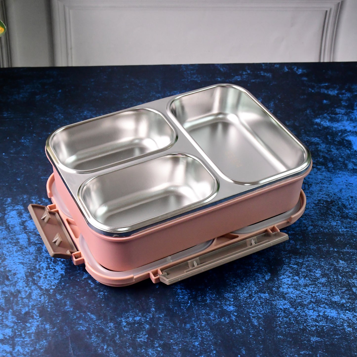 Premium 3-Partition Stainless Steel Lunch Box (1 Pc) - Leak-Proof Tiffin for Office & School - Happy Price - Image 6
