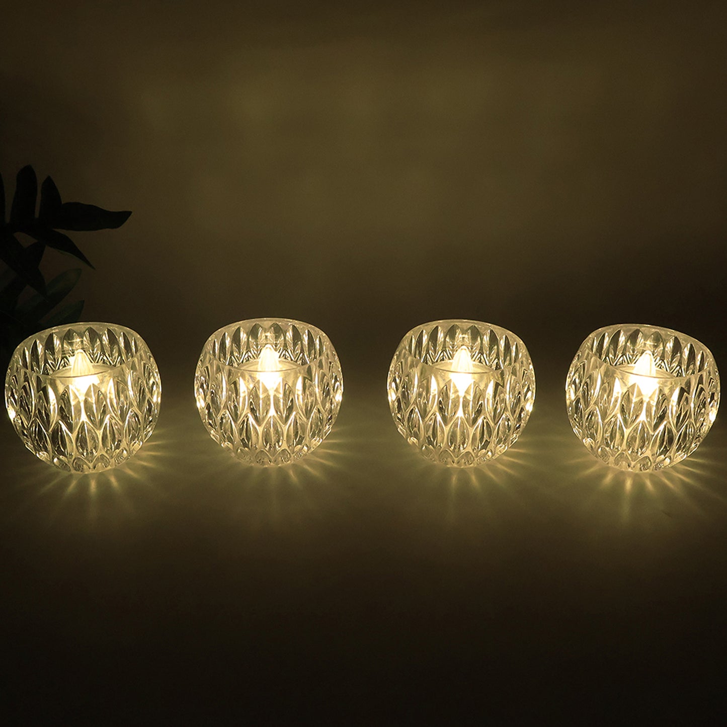 Crystal Design LED Tealight Candles - 6 Pc Set for Festive Decor - Happy Price - Image 5