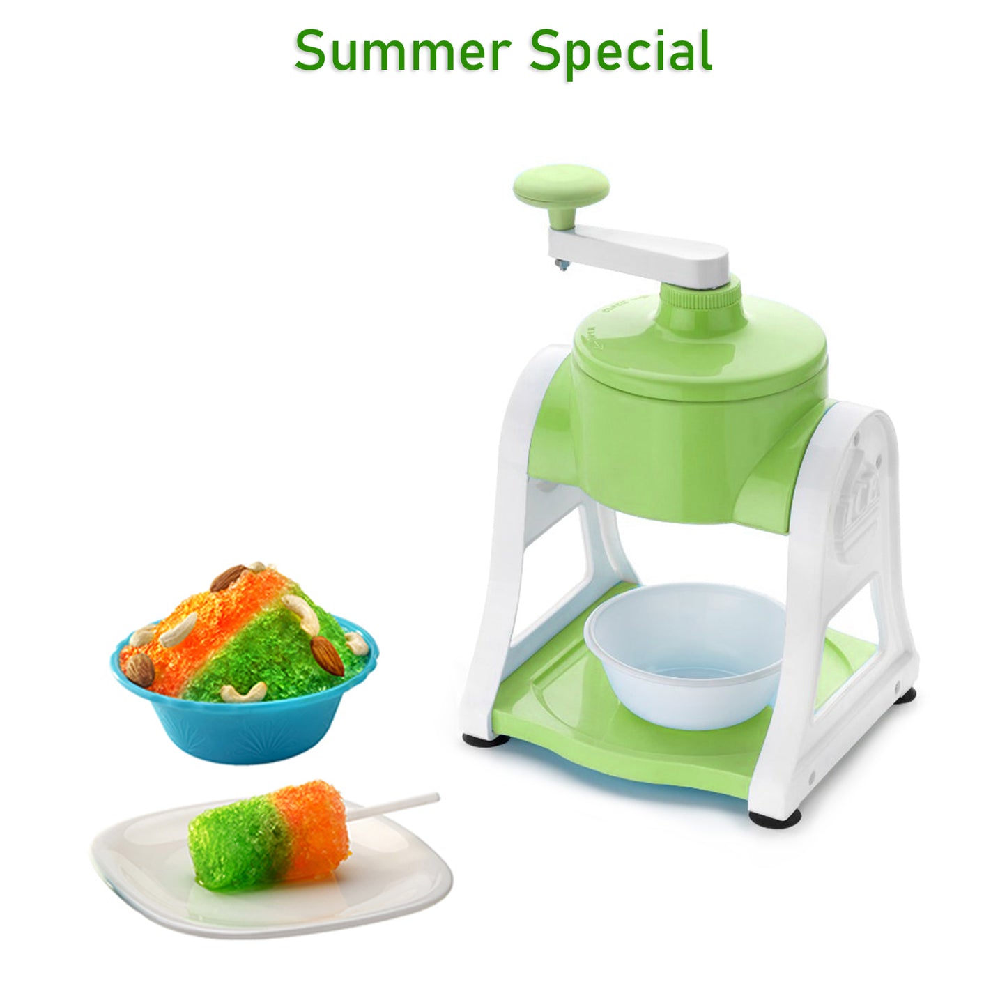 Ice Gola Maker Ice Snow Maker Machine  Ice Crusher  Indoor Outdoor Manual With Steel Blade  Antislip Grip - Happy Price - Image 3