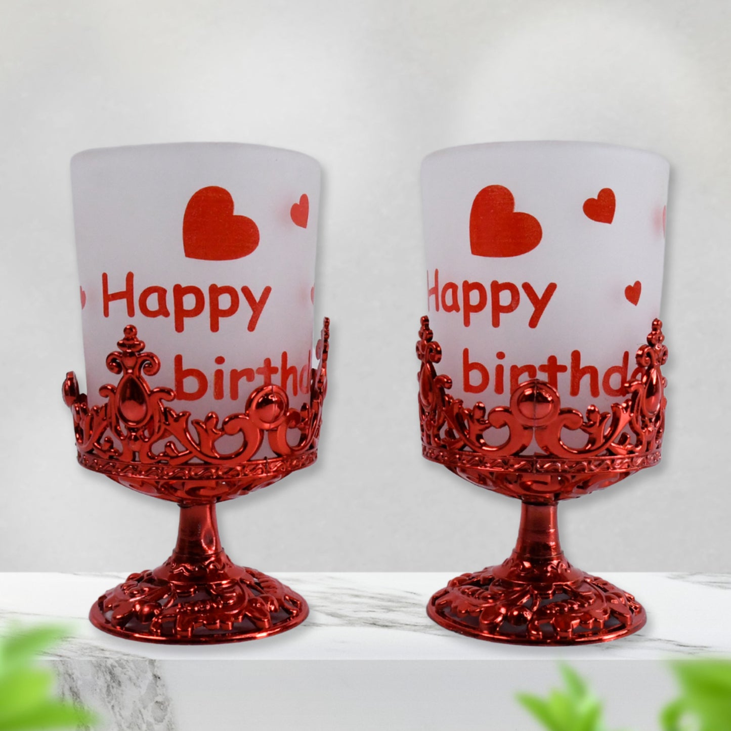 Tealight Holder Stylishly Shaped Candle Diya Stand Plastic Beautiful Design Festival (2 Pc  Mix Design) - Happy Price - Image 5