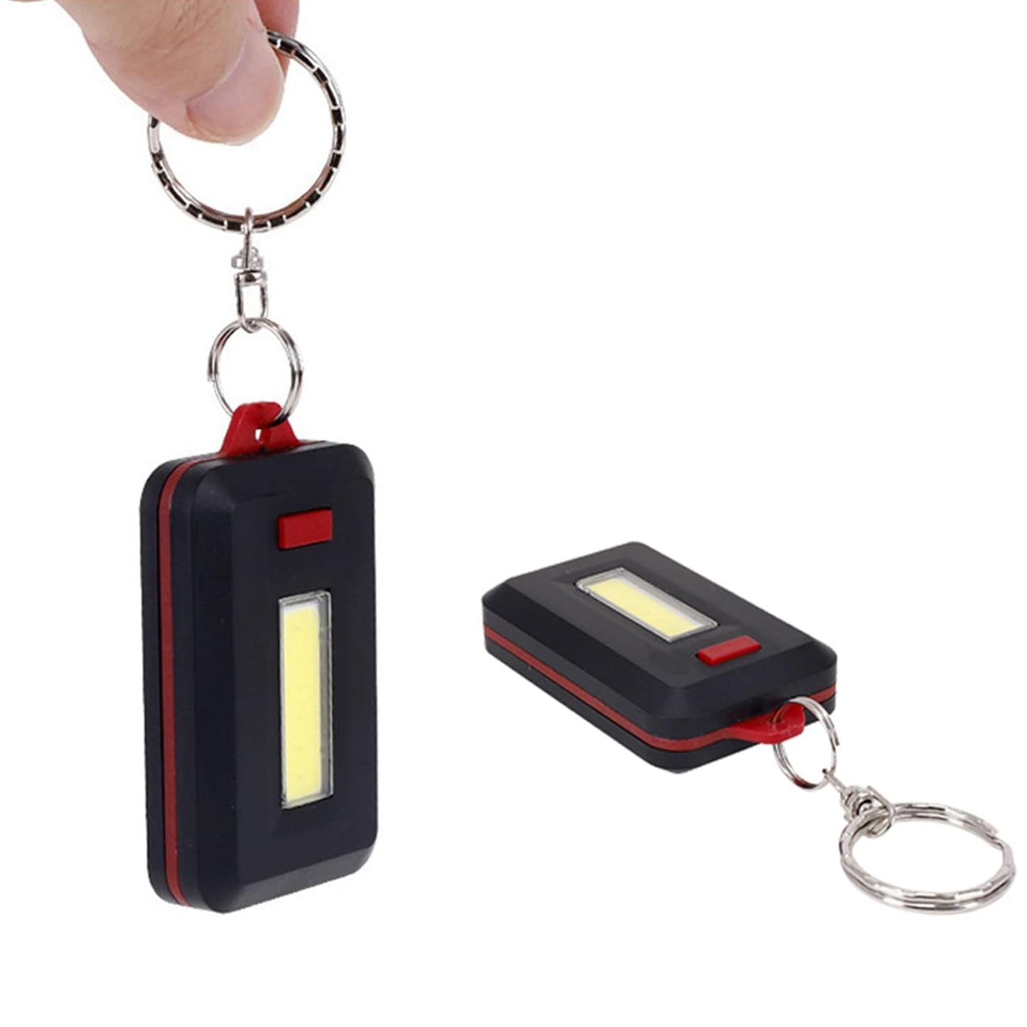 Led Keychain Cob Light With Hook  Loop Sticker. 3 Light Modes (1 Pc  Battery Not Included) - Happy Price - Image 3