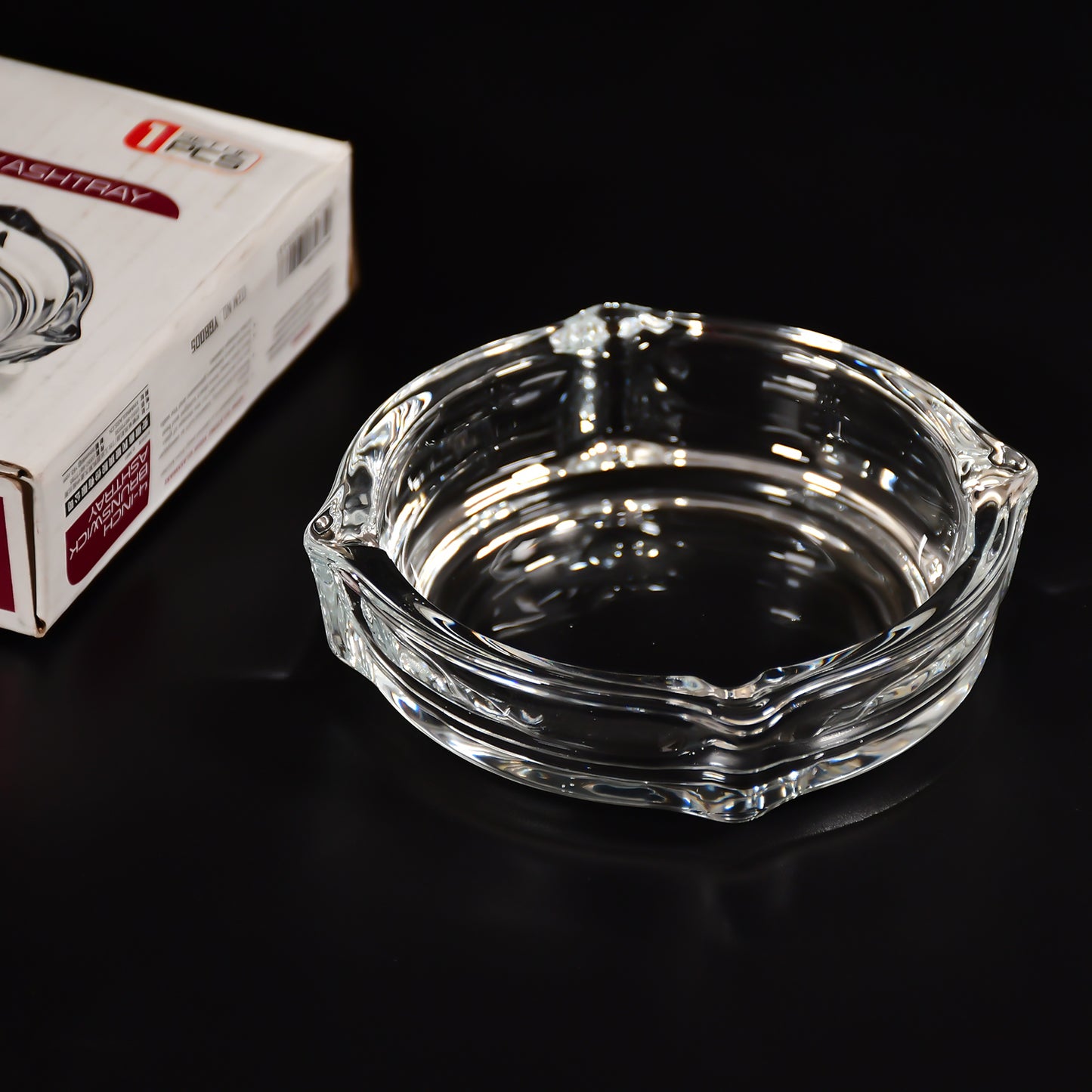 Glass Brunswick Crystal Quality Cigar Cigarette Ashtray Round Tabletop For Home Office Indoor Outdoor Home Decor - Happy Price - Image 7