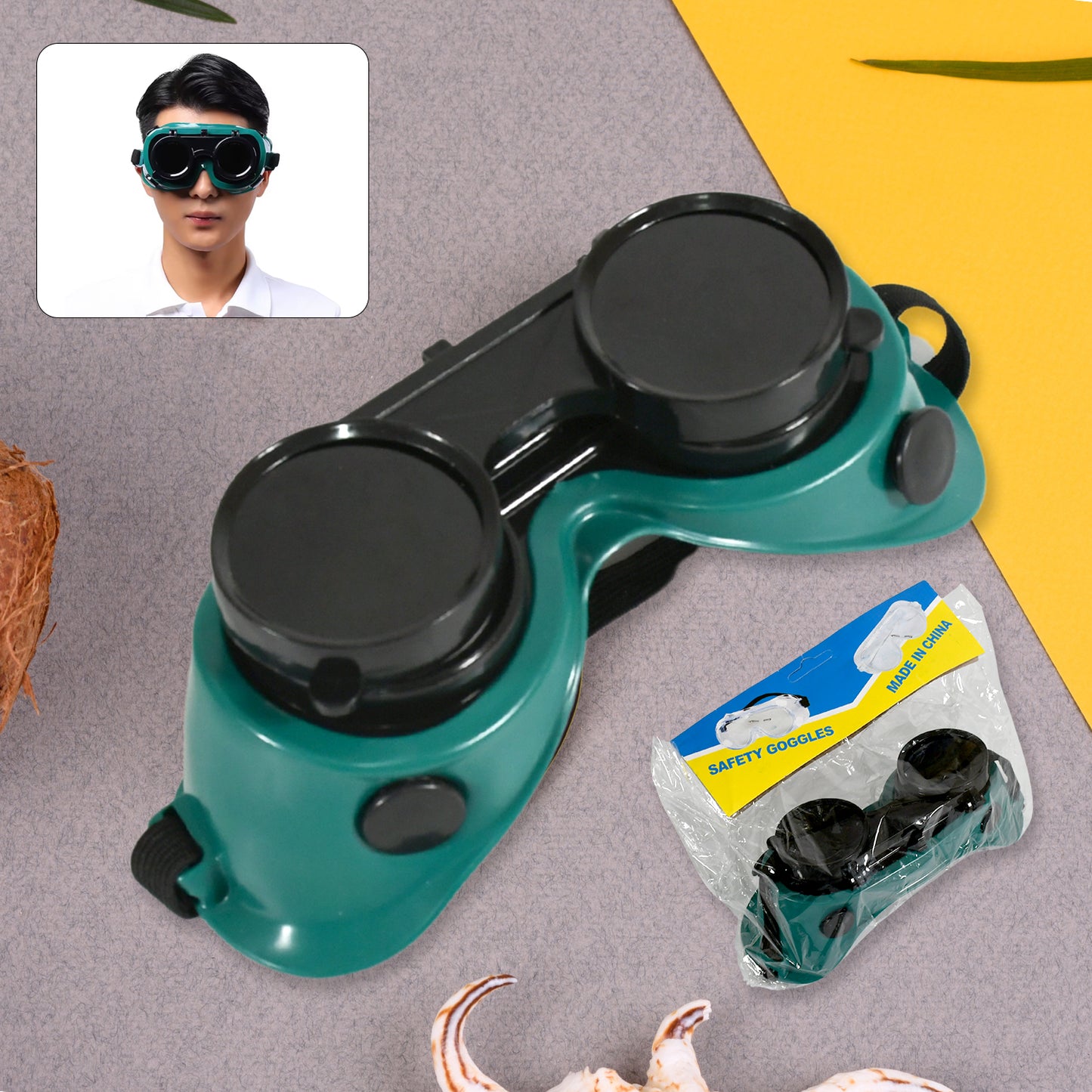 Safety Welding Goggles Anti Radiation Goggles Welder Work Protective Goggles Labour Working Safety Protective Eyewear (Moq - 10 Pcs) - Happy Price - Image 2