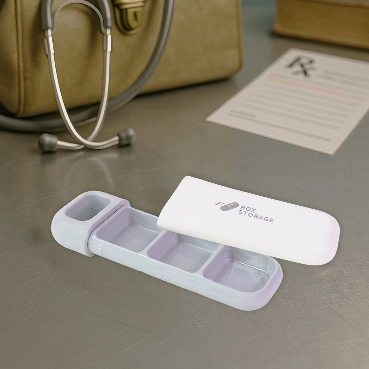 Portable 3-Compartment Pill Organizer Box (1 Pc) - Compact Medicine Holder - Happy Price - Image 5