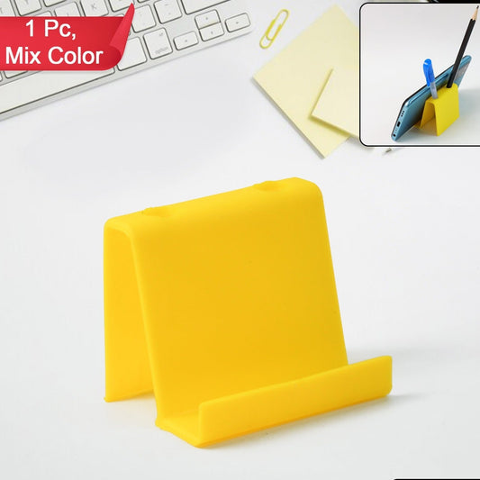 Multifunctional Plastic Mobile Phone Stand  Pen Holder (1 Pc  Mix Color) - Happy Price - Image 1