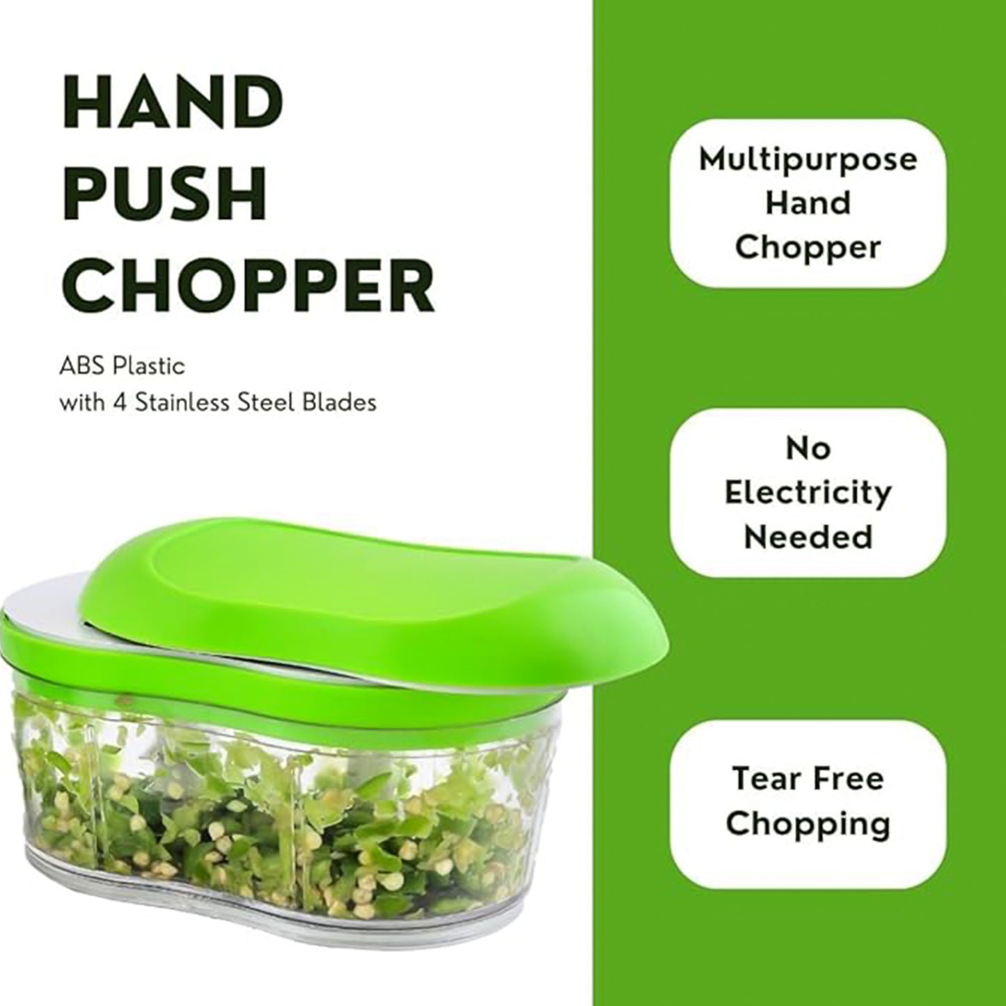 Manual Hand Push Garlic Cutter  Vegetable Chopper (1 Pc) - Happy Price - Image 5
