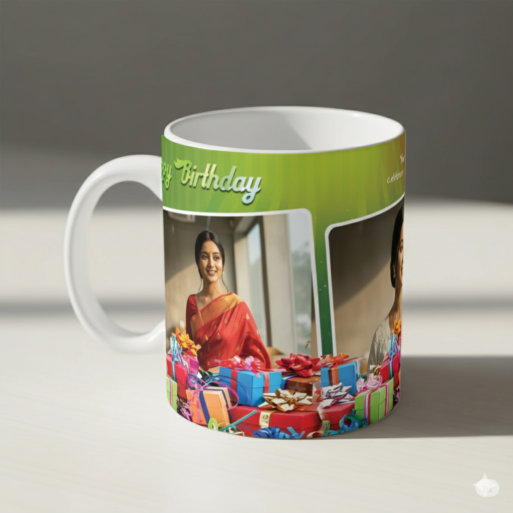 Personalized Photo Combo - Custom Print Ceramic Coffee Cup, Acrylic Key Chain and Fridge Magnet