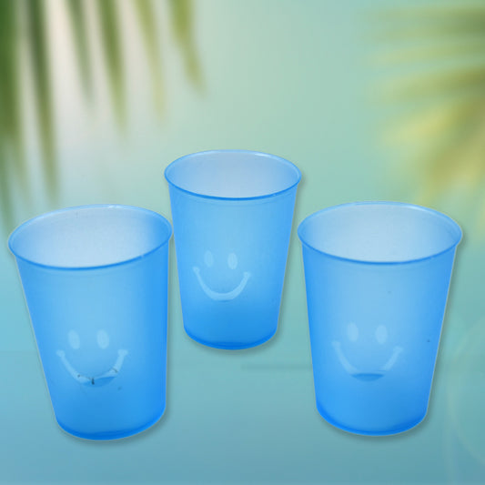 Plastic Tumblers Lightweight Cups  Glass Reusable Drinking Cups Restaurant Cups Dishwasher Safe Beverage Tumblers Glasses For Kitchen Water Transparent Glasses 3 Pc Set - Happy Price - Image 1
