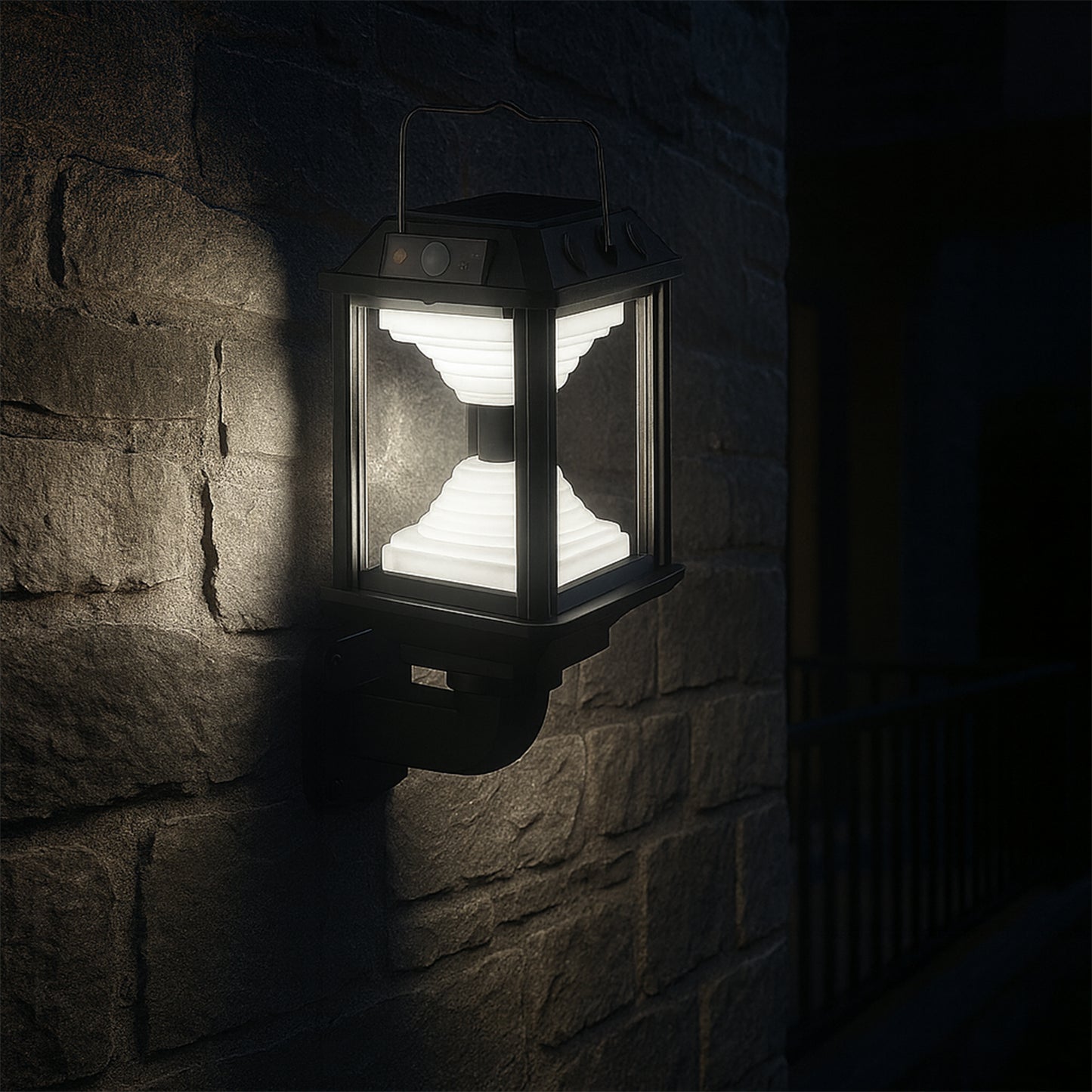 Solar Motion Sensor LED Wall Lamp - Waterproof Outdoor Light (1 Set) - Happy Price - Image 6