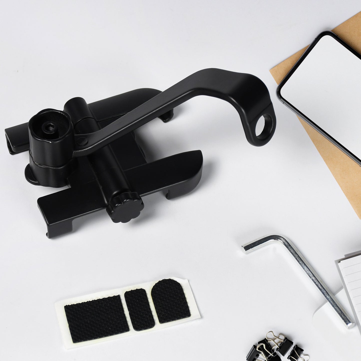 Mobile Phone Holder With Easy Adjustable Rear View Mirror Mount Solid Metal Cradle Stand Suitable For Bike  Mobile Phones - Happy Price - Image 5