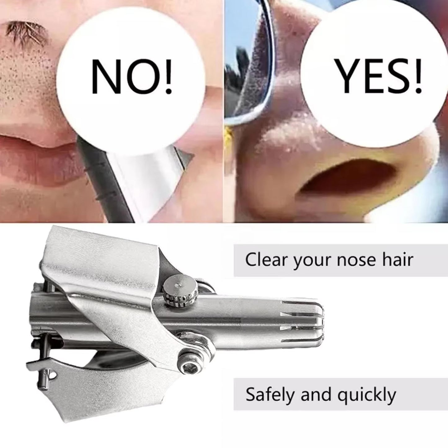 Nose Hair Clipper Stainless Steel Hair Remover (1 Pc  With Brush  Plastic Case) - Happy Price - Image 6