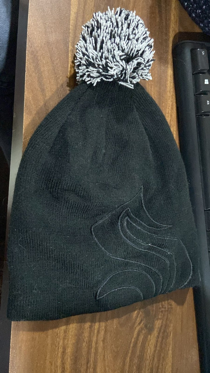 Mens And Womens Skull Slouchy Winter Woolen Knitted Black Inside Fur Beanie Cap. - Happy Price - Image 6