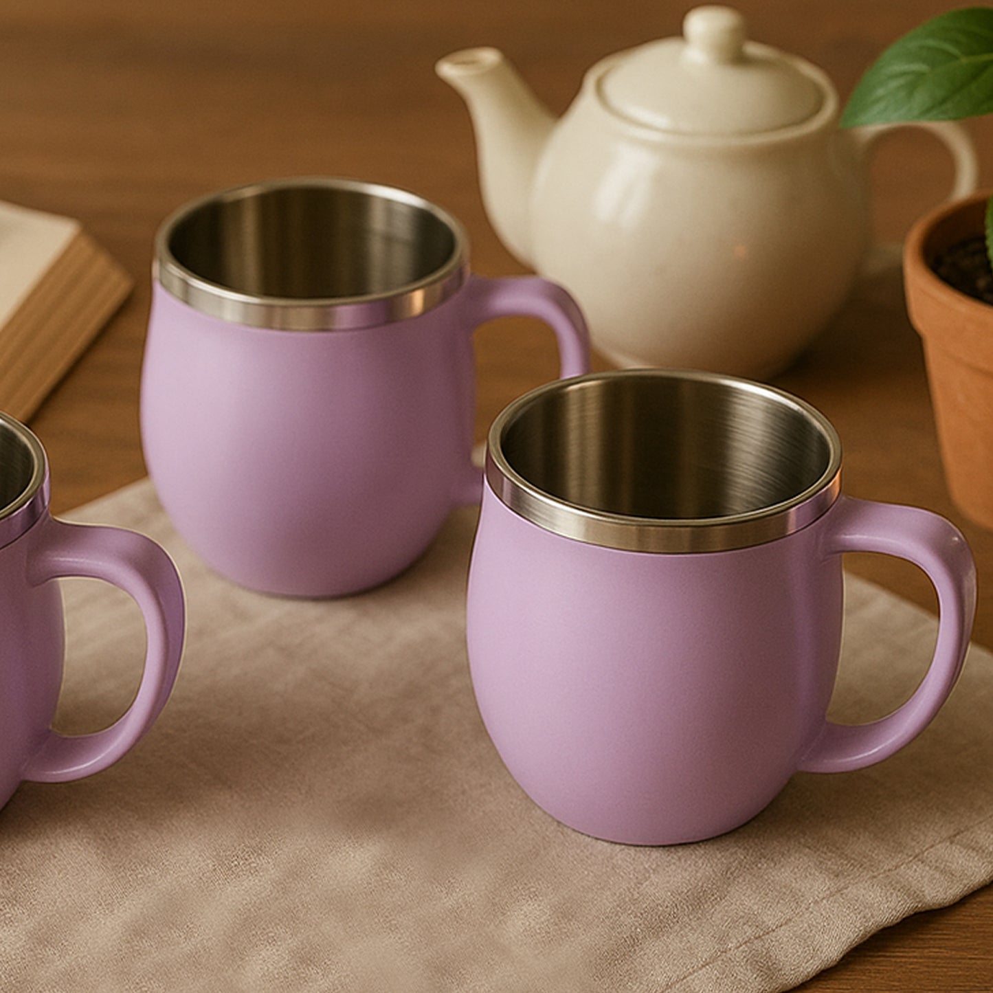 Apex Chit-chat Double Wall Stainless Steel Mug Set (6pc200ml) Approx - Happy Price - Image 6