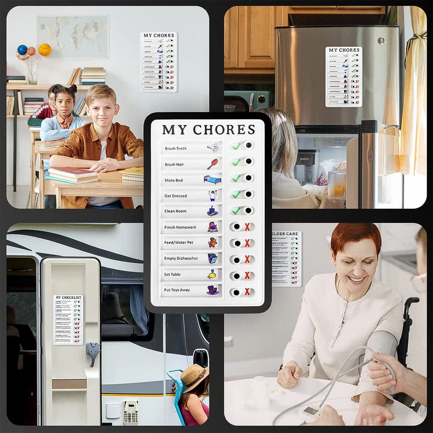 Portable My Chores Home Note Board Management Planning Memo Boards Reminding Time. (Size - 20x12cm) - Happy Price - Image 4