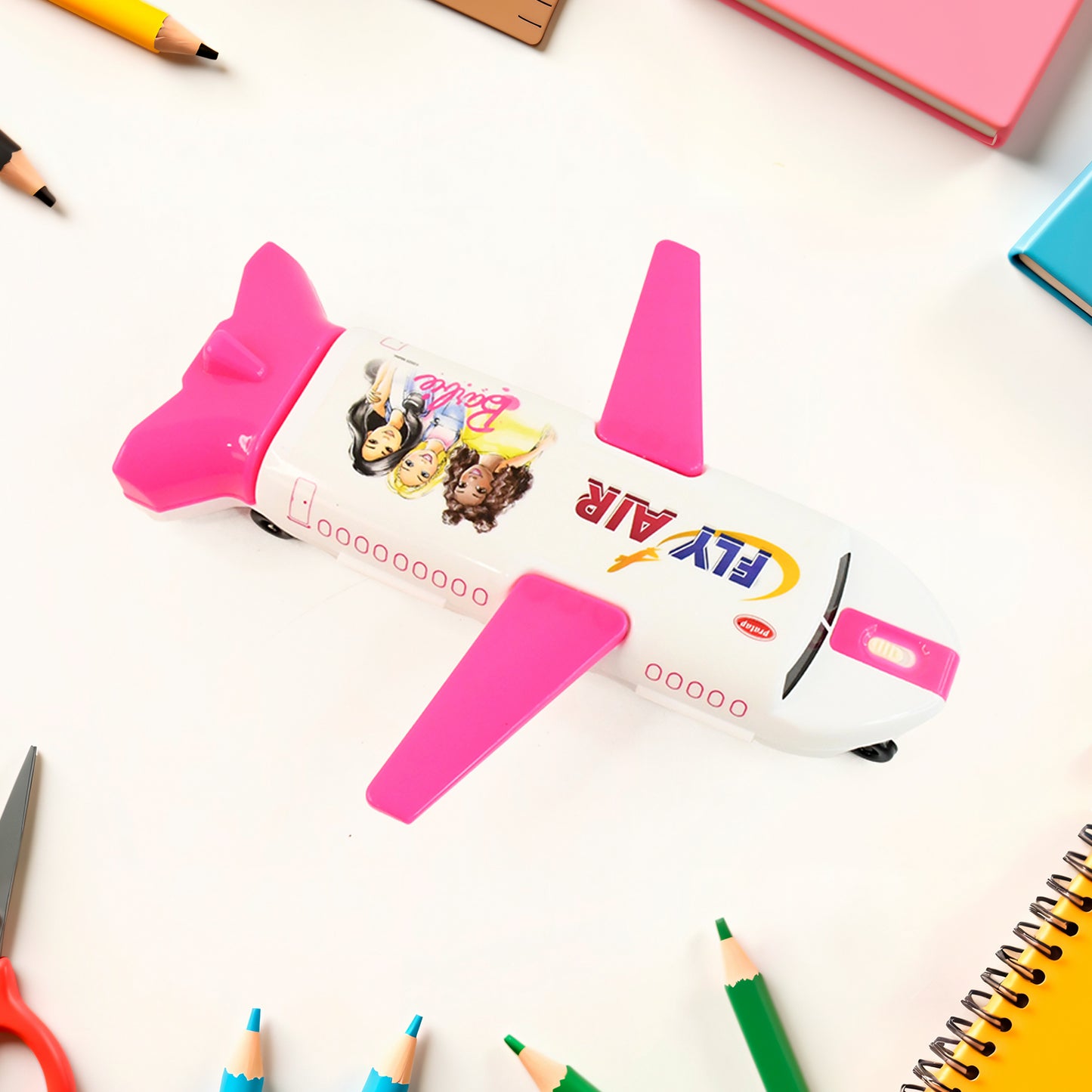Multi-functional Airplane-shaped Compass Box With Led Light And Built-in Sharpener - Happy Price - Image 3