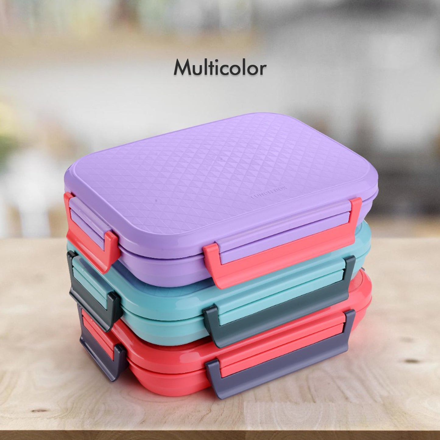 Break Time Lunch Box Steel Plate Multi Compartment Lunch Box Carry To All Type Lunch In Lunch Box  Premium Quality Lunch Box Ideal For Office  School Kids  Travelling Ideal - Happy Price - Image 4