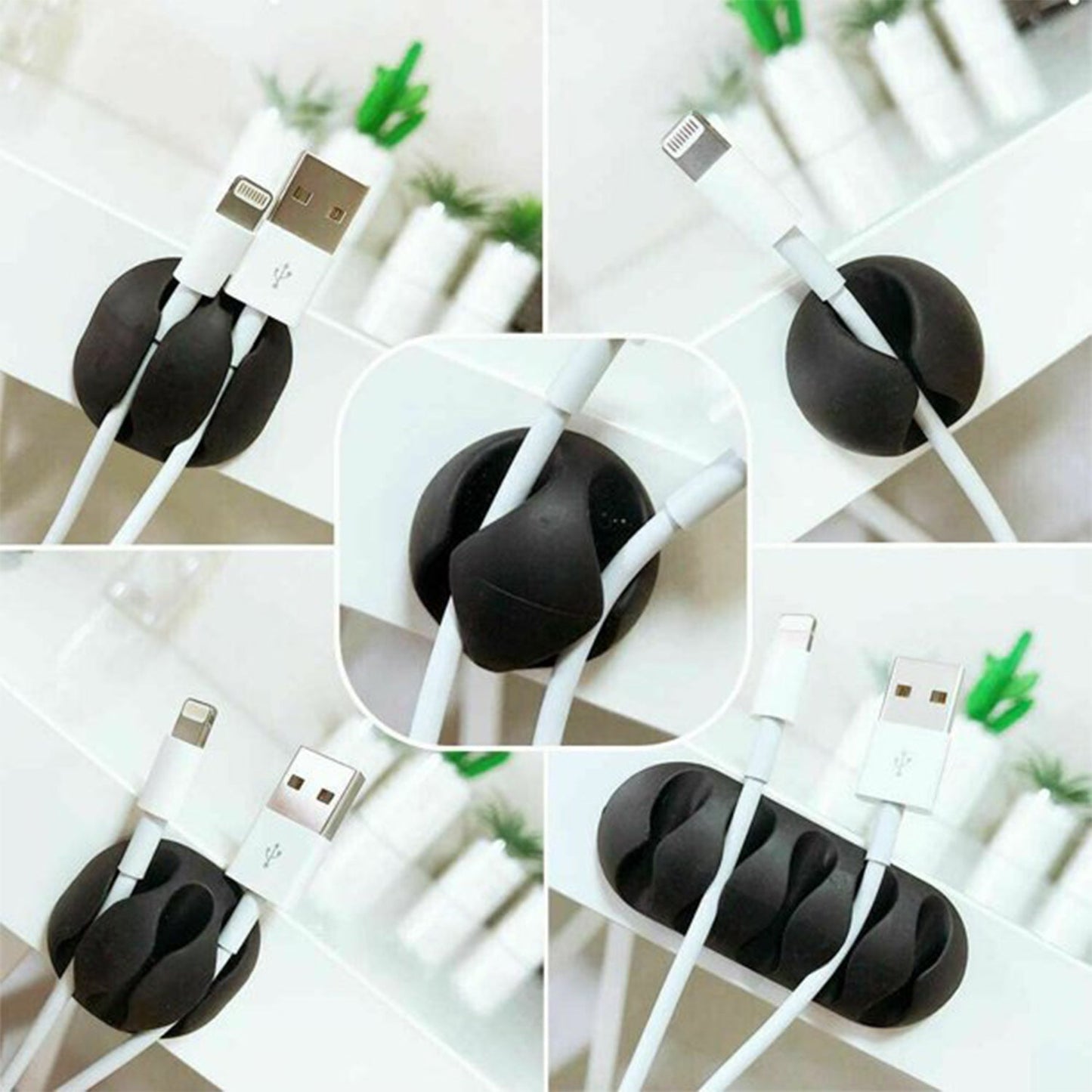 Cable Clips Multi Purpose Cable Organizer  Wire Holder For Desk And Table Use - Happy Price - Image 5