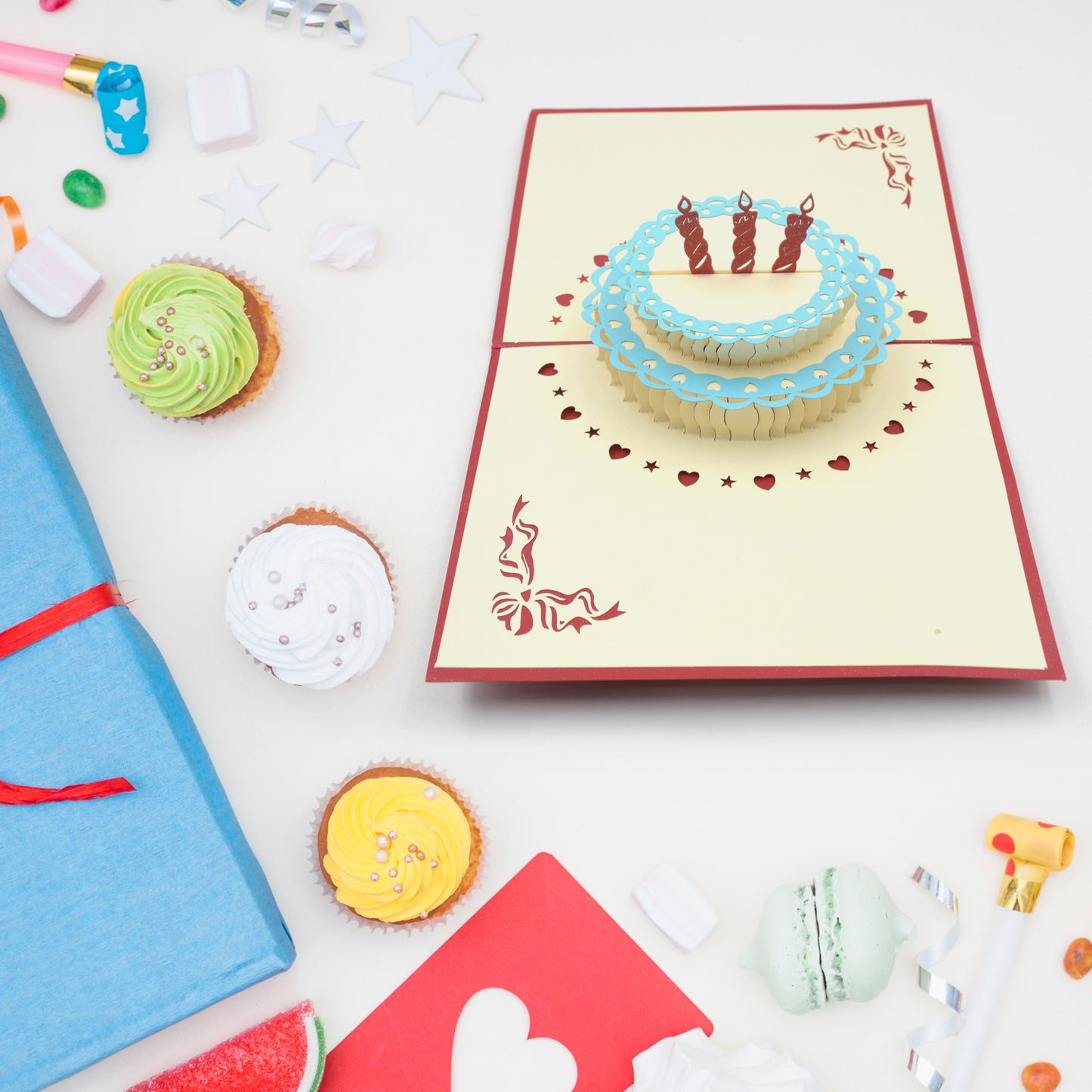 3d Paper Wish Card High Quality Paper Card All Design Card Good Wishing Card (All 3d Card  Birthday Greeting Cards Wedding Day Gift Card Merry Christmas Card (1 Pc) - Happy Price - Image 2