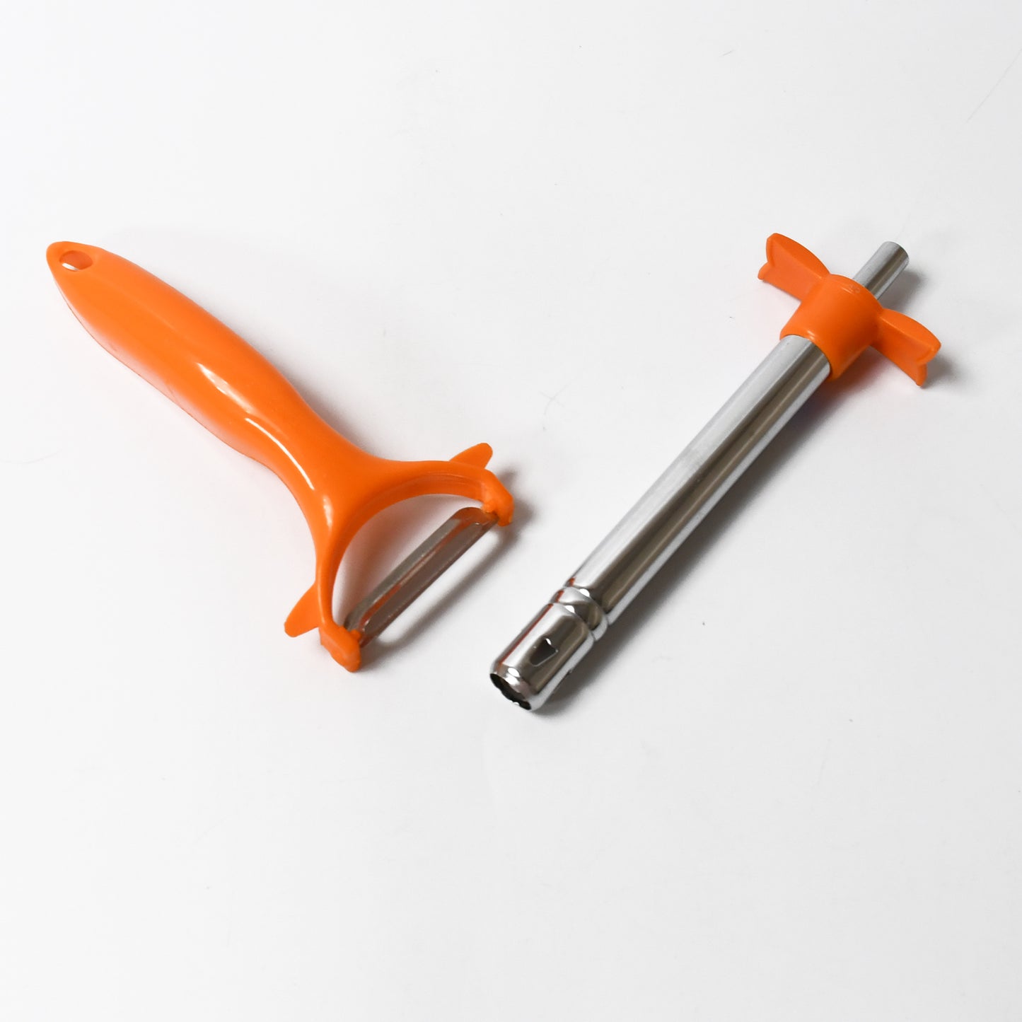 2 In 1 Kitchen Combo Lighter Stainless Steel Durable Gas Lighter With Vegetable Cutter Peeler For Kitchen Steel Gas Lighter (2 Pc Set) - Happy Price - Image 4