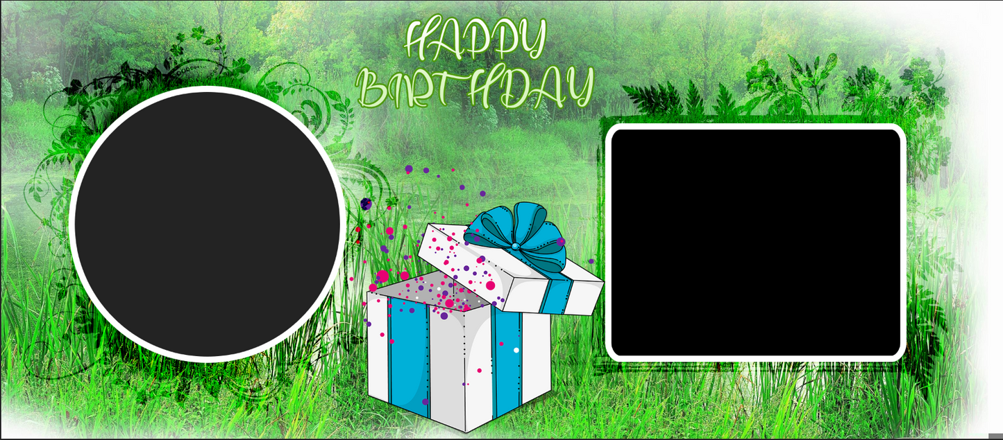 Verdant Nature Birthday – Custom Photo Print Ceramic Mug (11oz) - Dual Photo Personalized Gift