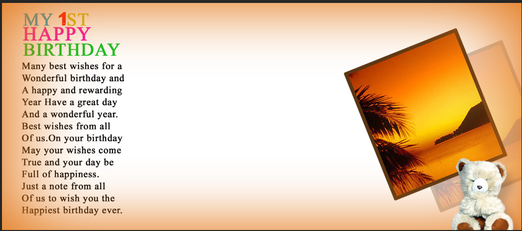 My 1st Birthday Teddy Bear – Custom Photo Print Ceramic Mug (11oz) - Personalized Gift