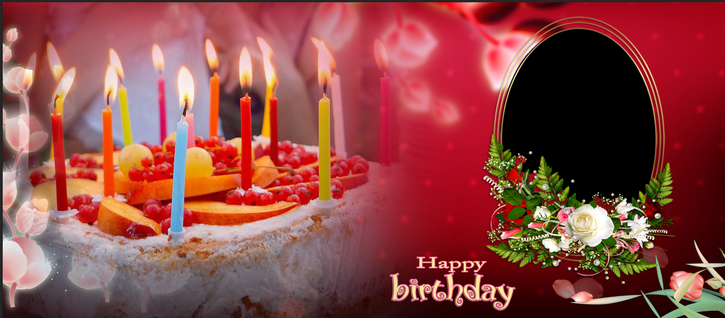 Crimson Cake Celebration – Custom Photo Print Ceramic Mug (11oz) - Personalized Birthday Gift