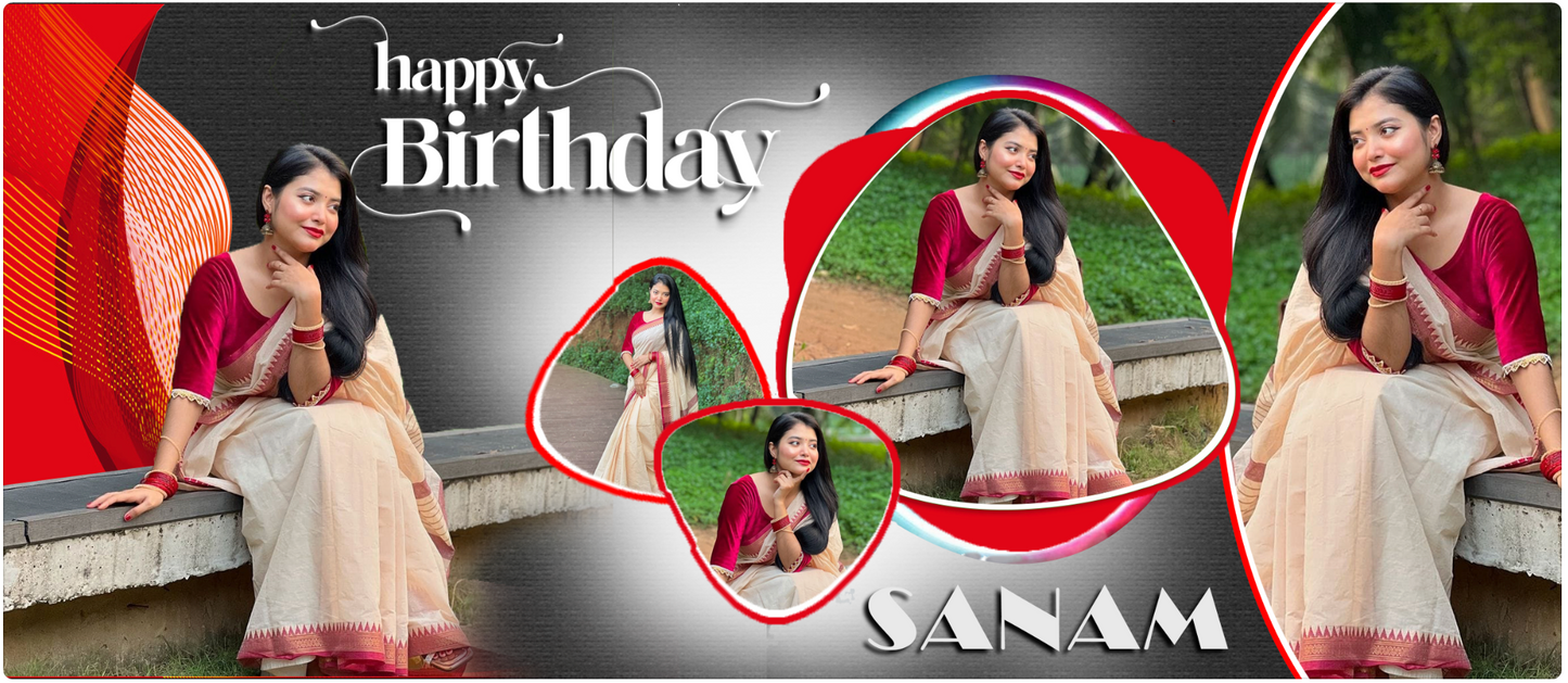 Modern Red Abstract Collage – Custom Photo Print Ceramic Mug (11oz) - Personalized Gift with 5 Photos