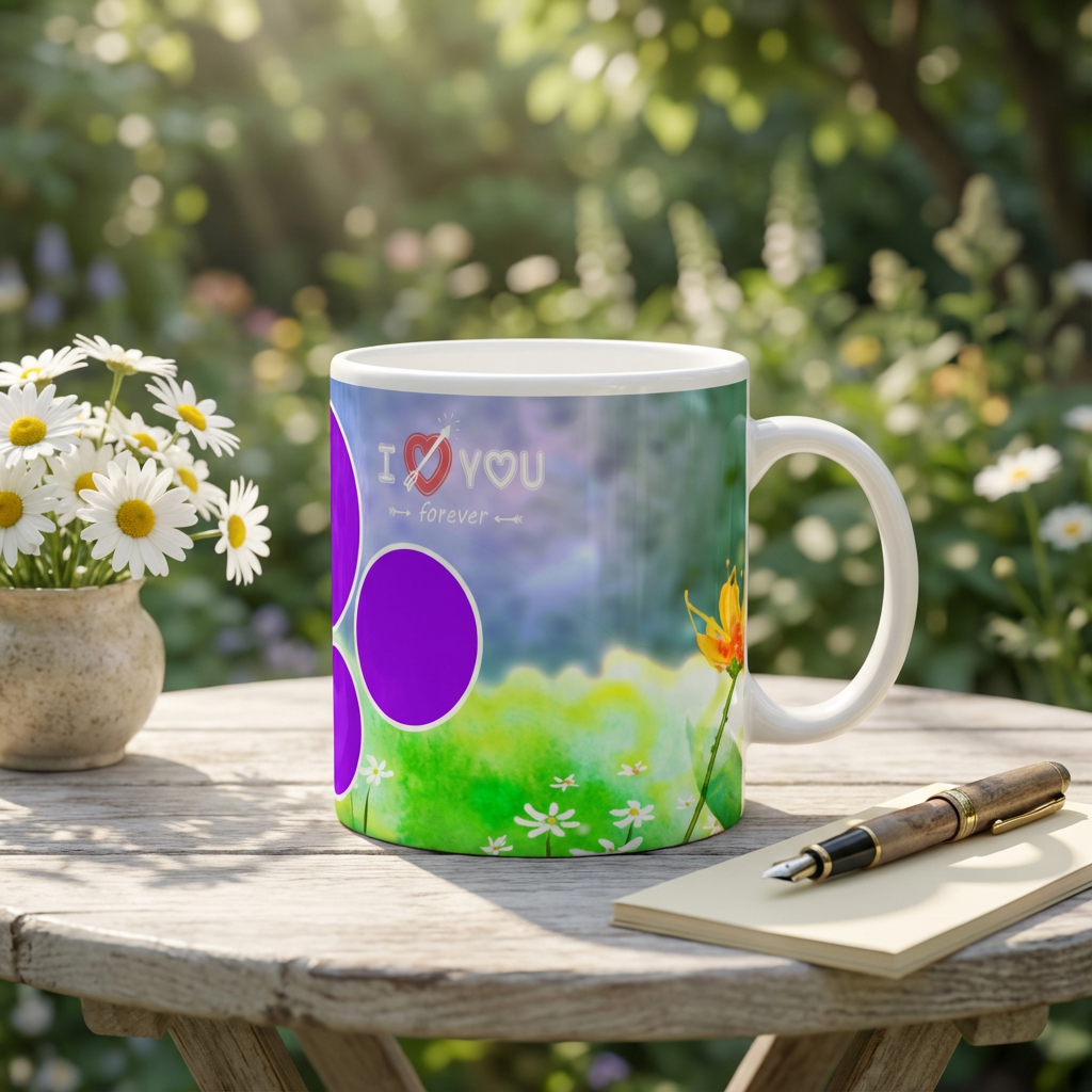 Nature’s Romance – Custom Photo Print Ceramic Mug (11oz) - 3-Photo Collage