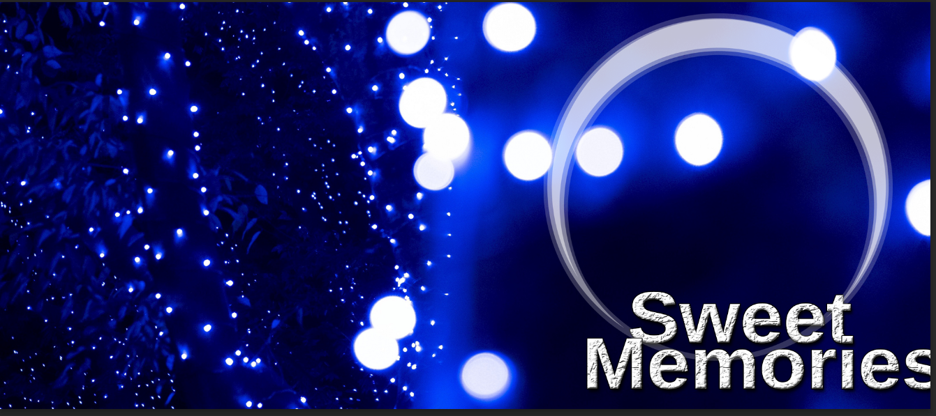 Sweet Memories Blue Bokeh – Custom Photo Print Ceramic Mug (11oz) - Personalized Gift