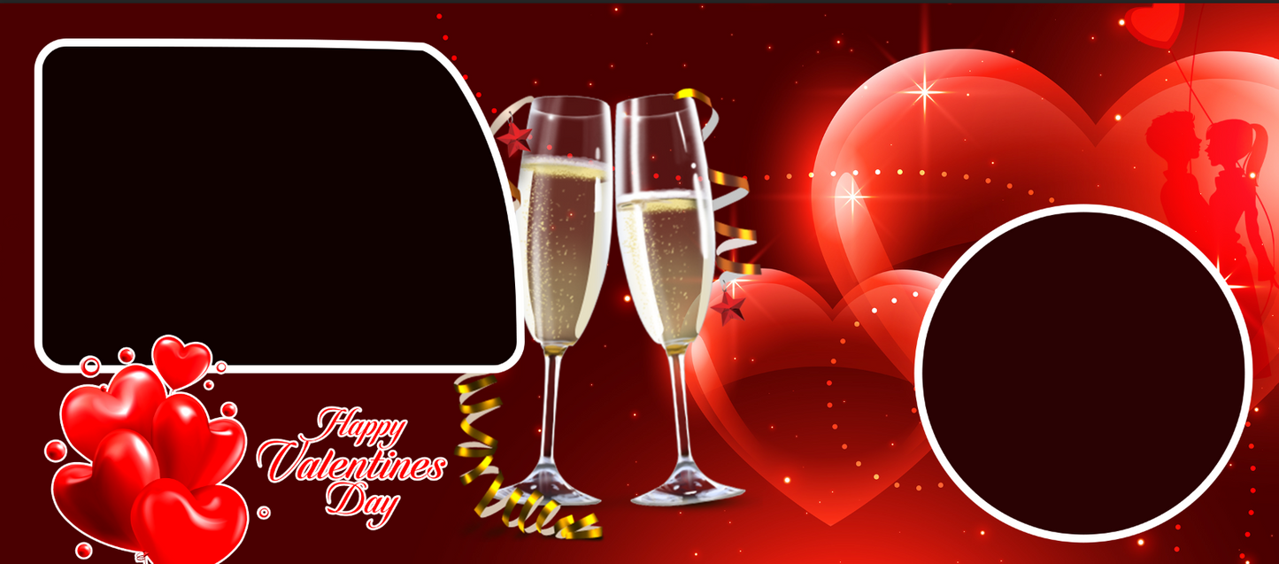 Sparkling Champagne & Hearts – Custom Photo Print Ceramic Mug (11oz) - Romantic Personalized Gift