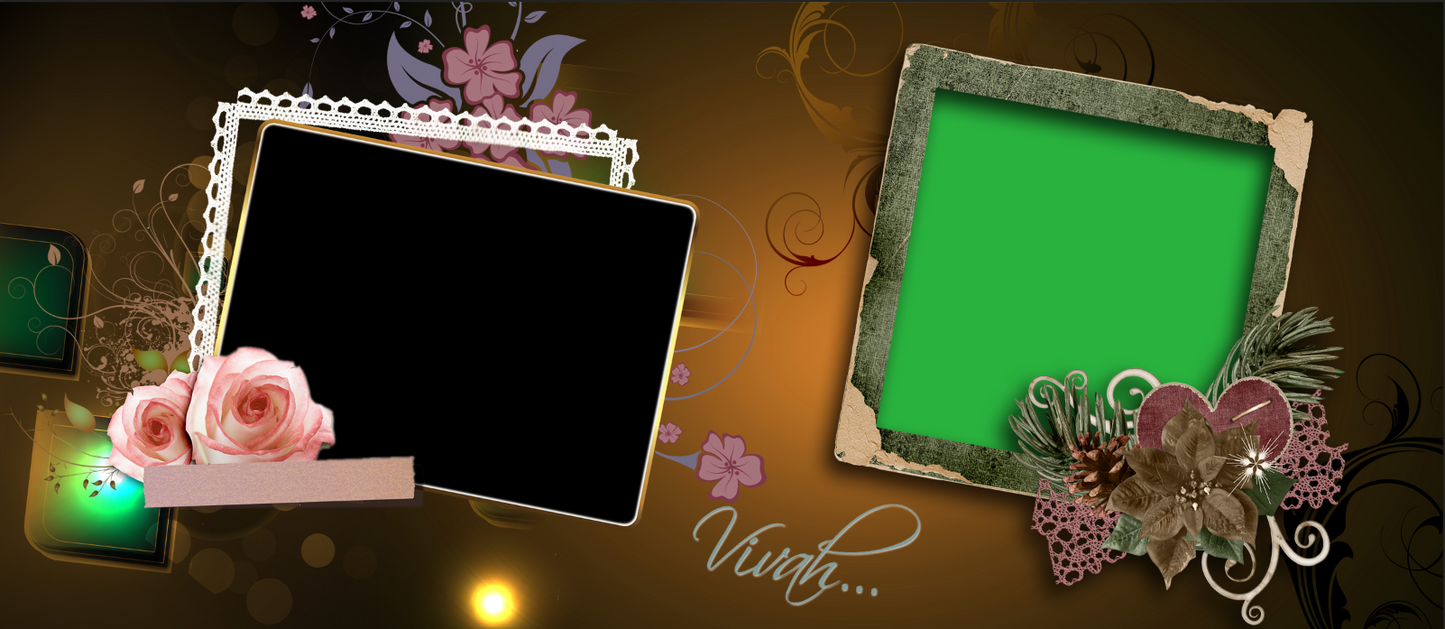 Vintage Vivah Scrapbook – Custom Photo Print Ceramic Mug (11oz) - Personalized Dual Photo Gift