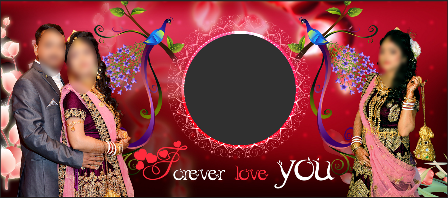 Royal Peacock Love – Custom Photo Print Ceramic Mug (11oz) - Personalized Wedding Gift