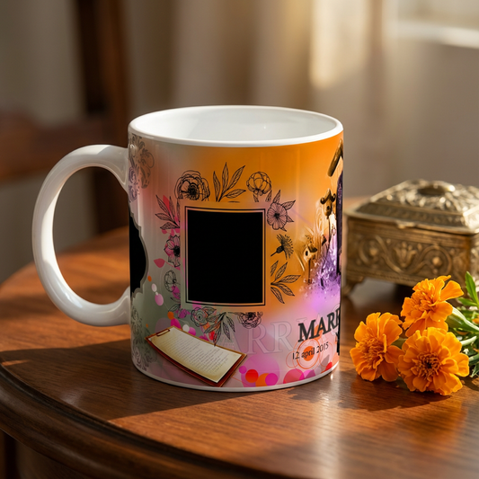 Royal Wedding Memories – Custom Photo Print Ceramic Mug (11oz) - Personalized Gift for Couples