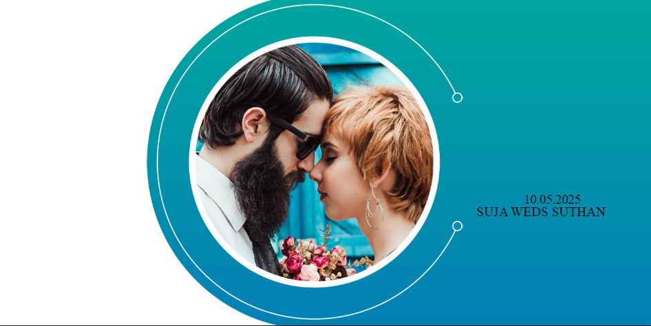 Teal Gradient Union – Custom Photo Print Ceramic Mug (11oz) - Personalized Gift for Couples