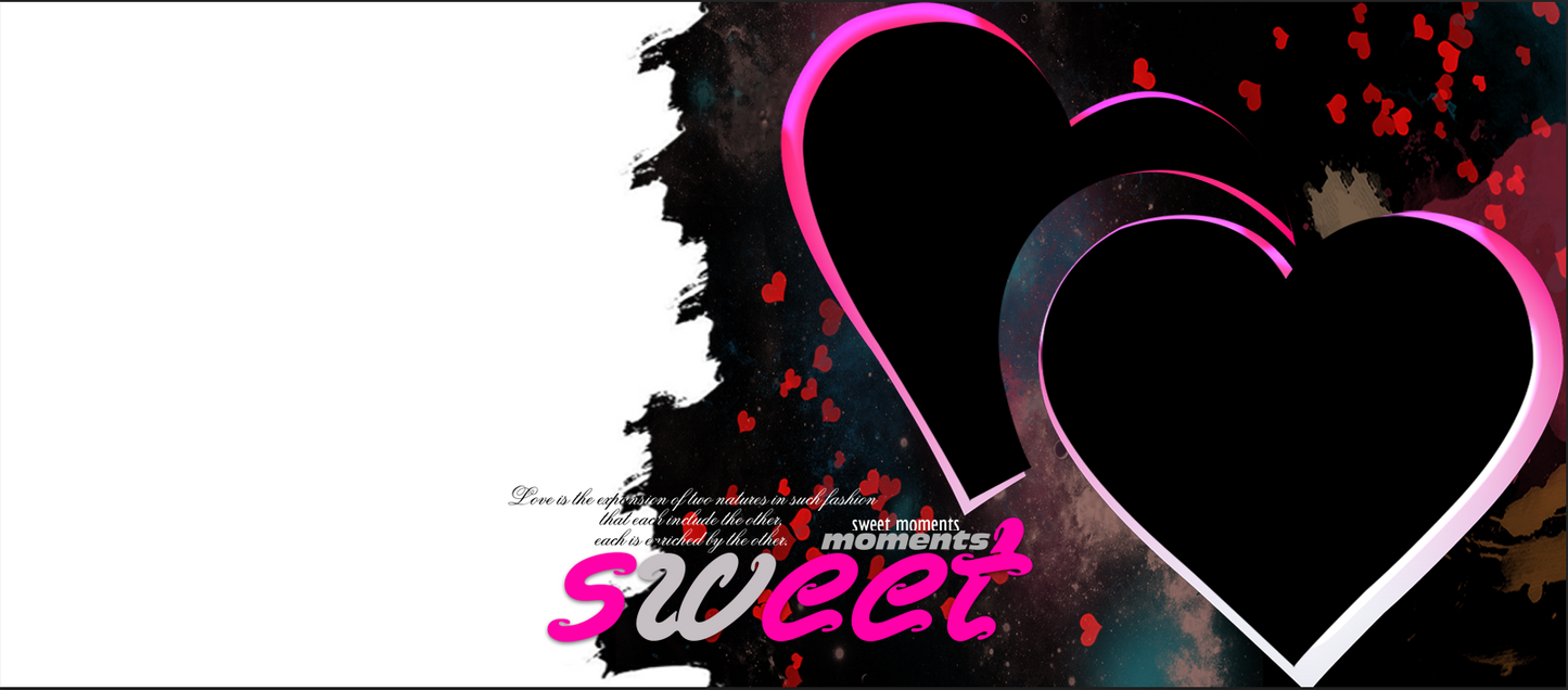 Sweet Moments Dual Heart – Custom Photo Print Ceramic Mug (11oz) - Romantic Keepsake