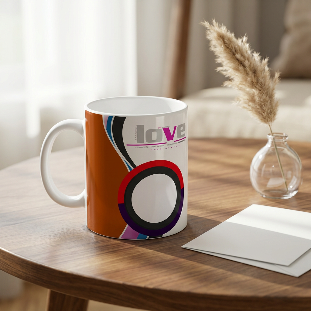 Modern Love Moments – Custom Photo Print Ceramic Mug (11oz) - Dual Photo Collage Design