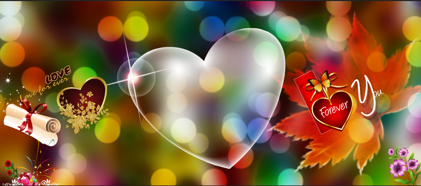 Forever Love Bokeh – Custom Photo Print Ceramic Mug (11oz) - Personalized Gift