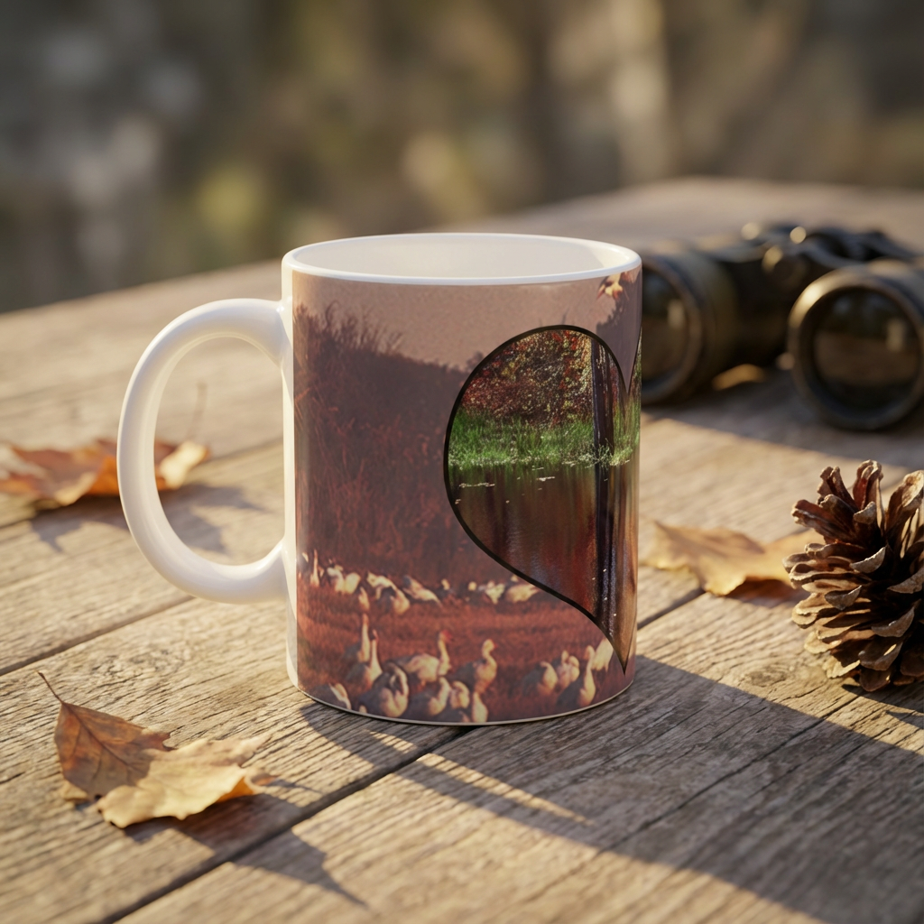Rustic Nature Love – Custom Photo Print Ceramic Mug (11oz) - Personalized Gift for Wildlife Lovers