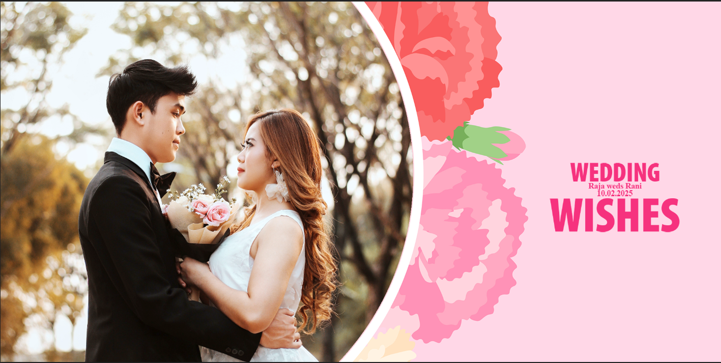 Blushing Floral Wedding Wishes – Custom Photo Print Ceramic Mug (11oz) - Personalized Couple Gift