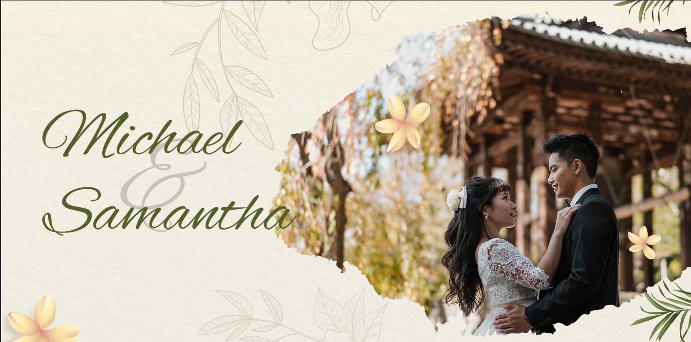 Elegant Botanical Wedding – Custom Photo Print Ceramic Mug (11oz) - Personalized Couple Keepsake